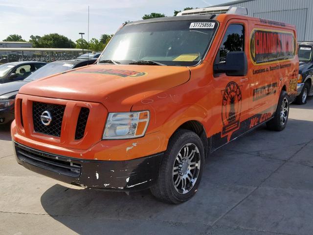 1N6BF0KY3DN104157 - 2013 NISSAN NV 1500 ORANGE photo 2