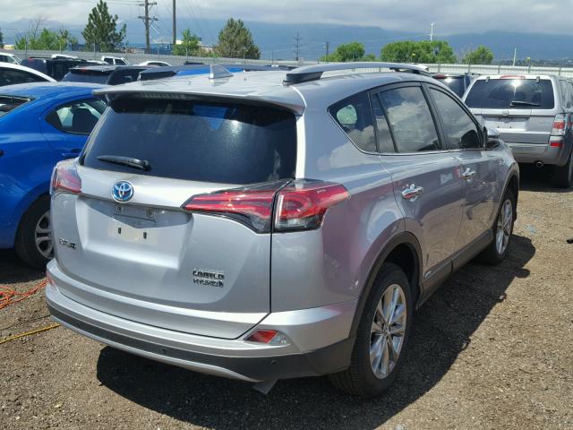 JTMDJREV2HD142474 - 2017 TOYOTA RAV4 HV LI SILVER photo 4