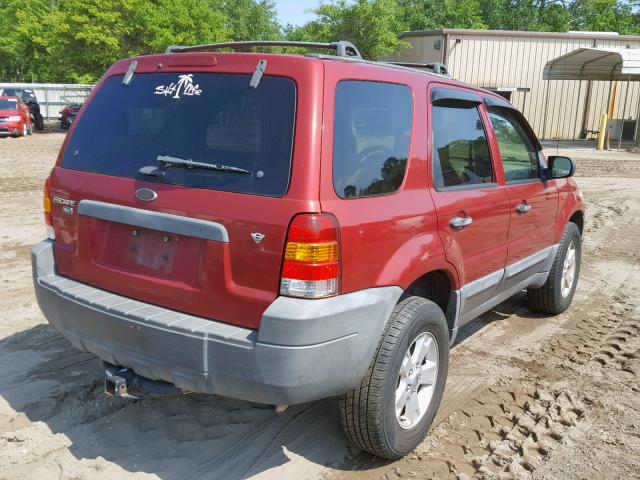 1FMYU93155KC69652 - 2005 FORD ESCAPE XLT MAROON photo 4