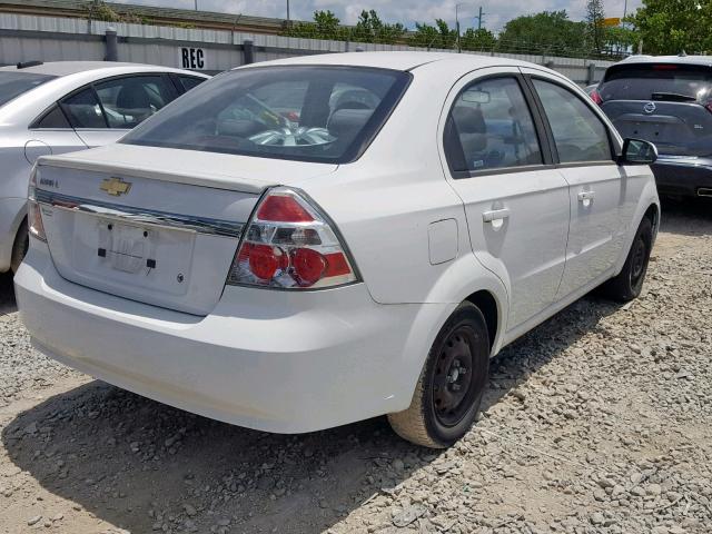 KL1TD5DE7BB247938 - 2011 CHEVROLET AVEO LS WHITE photo 4