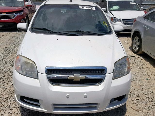 KL1TD5DE7BB247938 - 2011 CHEVROLET AVEO LS WHITE photo 9