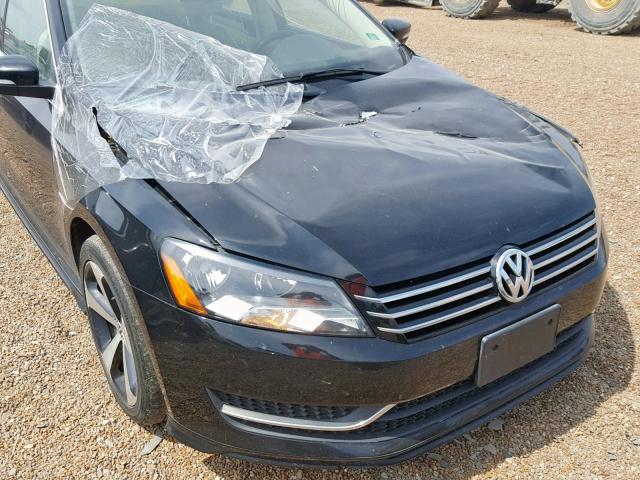 1VWBH7A39DC019361 - 2013 VOLKSWAGEN PASSAT SE BLACK photo 9