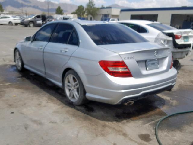 WDDGF8BBXCR204661 - 2012 MERCEDES-BENZ C 300 4MAT SILVER photo 3