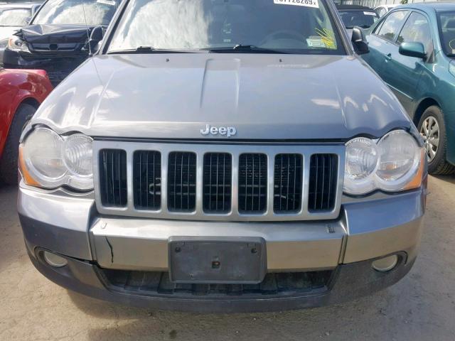 1J8GR48K48C103555 - 2008 JEEP GRAND CHER GRAY photo 9