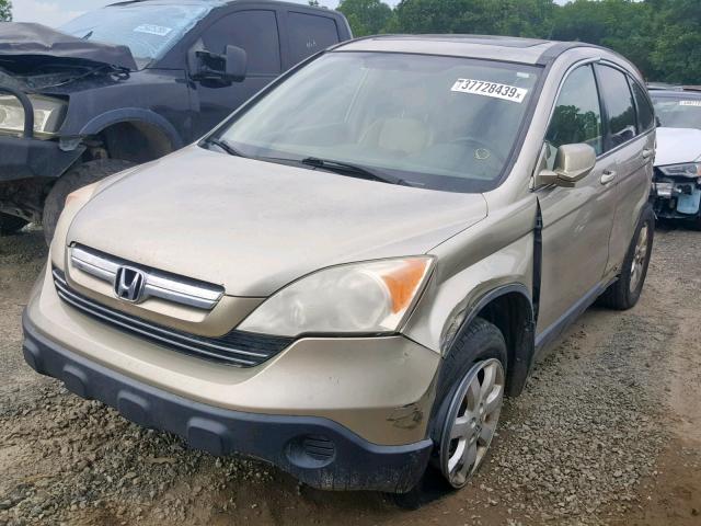 JHLRE38708C012562 - 2008 HONDA CR-V EXL GOLD photo 2