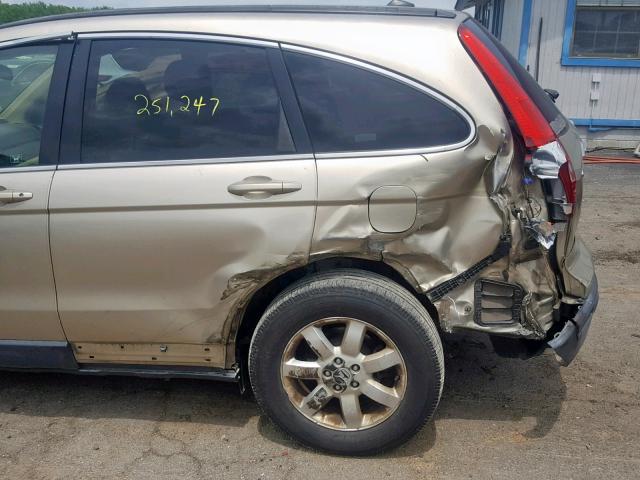 JHLRE38708C012562 - 2008 HONDA CR-V EXL GOLD photo 9