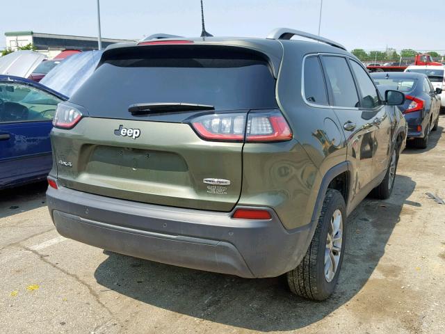 1C4PJMLB9KD295191 - 2019 JEEP CHEROKEE L GREEN photo 4