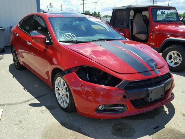 1C3CDFCH2DD214707 - 2013 DODGE DART LIMIT RED photo 1