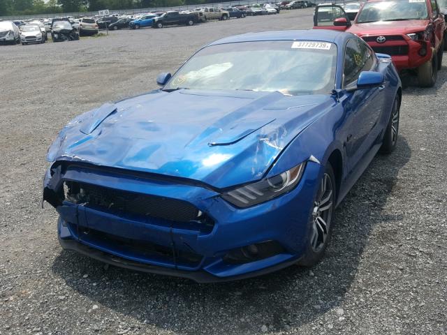 1FA6P8CF2H5329226 - 2017 FORD MUSTANG GT BLUE photo 2