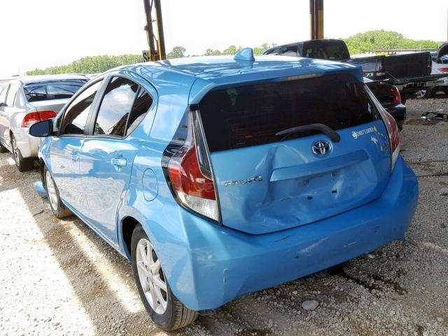 JTDKDTB33F1097235 - 2015 TOYOTA PRIUS C BLUE photo 3