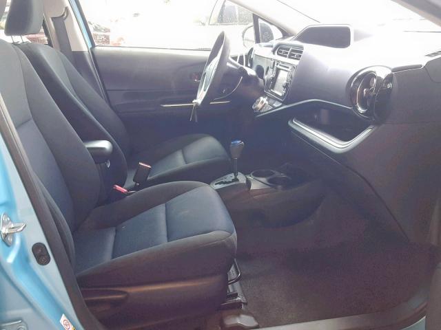 JTDKDTB33F1097235 - 2015 TOYOTA PRIUS C BLUE photo 5