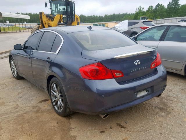 JN1CV6AP4BM503378 - 2011 INFINITI G37 BASE BLUE photo 3