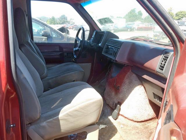 1GBDM15Z9KB238881 - 1989 CHEVROLET ASTRO RED photo 5