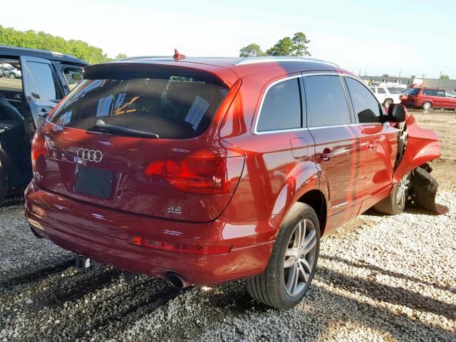 WA1BV74LX7D080654 - 2007 AUDI Q7 4.2 QUA RED photo 4