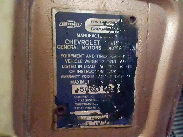 3A59K101383 - 1958 CHEVROLET PANEL GOLD photo 10