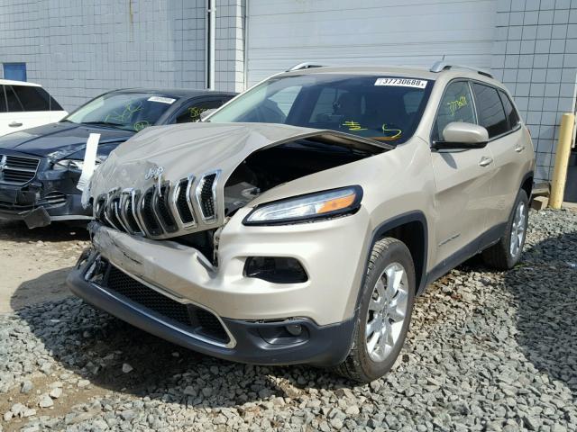 1C4PJMDB8FW578562 - 2015 JEEP CHEROKEE L TAN photo 2