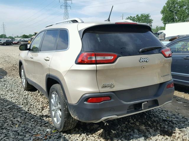 1C4PJMDB8FW578562 - 2015 JEEP CHEROKEE L TAN photo 3