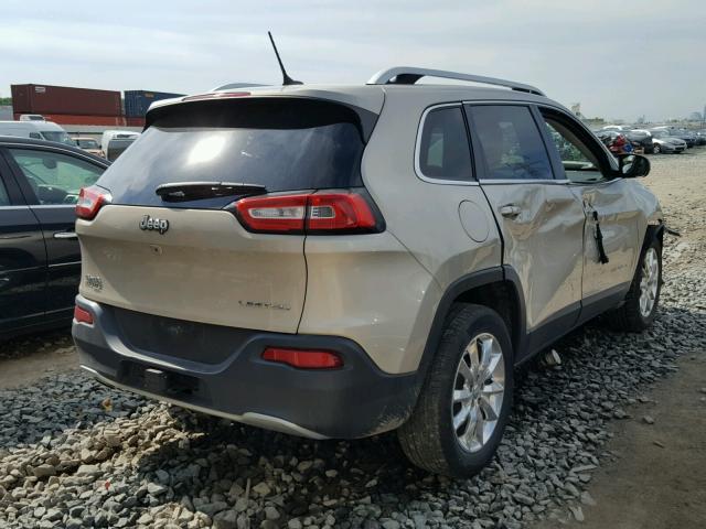 1C4PJMDB8FW578562 - 2015 JEEP CHEROKEE L TAN photo 4