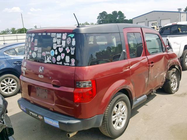 5J6YH18786L016046 - 2006 HONDA ELEMENT EX RED photo 4