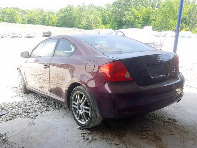 JTKDE167270157139 - 2007 TOYOTA SCION TC MAROON photo 3
