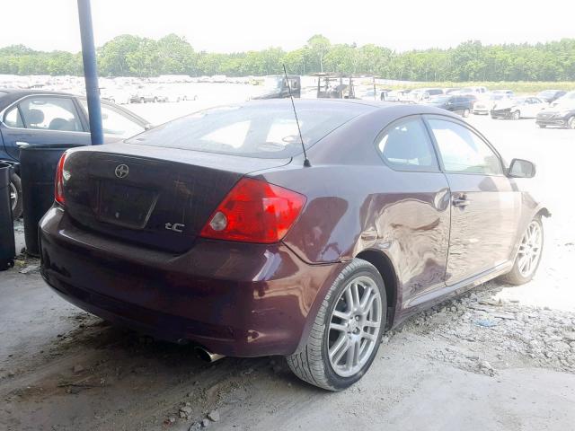 JTKDE167270157139 - 2007 TOYOTA SCION TC MAROON photo 4