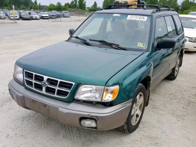 JF1SF6552YH700779 - 2000 SUBARU FORESTER S GREEN photo 2