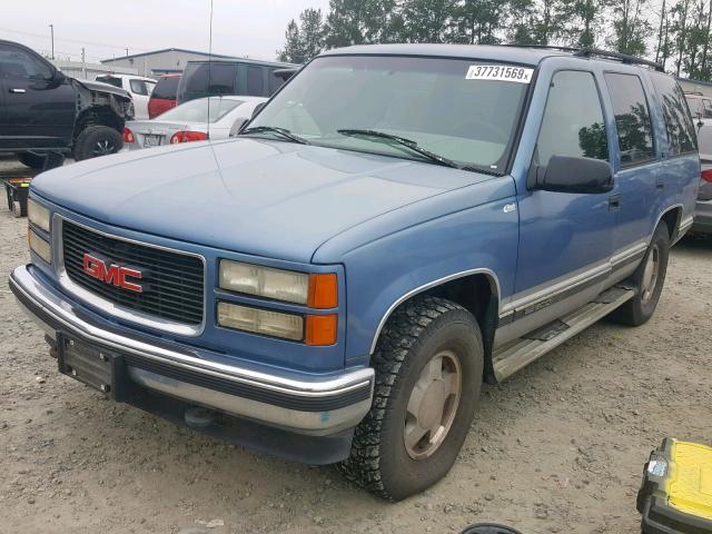 1GKEK13R0TJ712625 - 1996 GMC YUKON BLUE photo 2