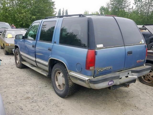 1GKEK13R0TJ712625 - 1996 GMC YUKON BLUE photo 3