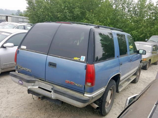 1GKEK13R0TJ712625 - 1996 GMC YUKON BLUE photo 4