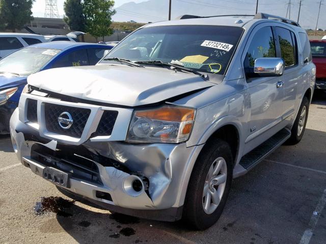 5N1AA08DX8N611561 - 2008 NISSAN ARMADA SE SILVER photo 2