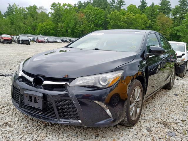 4T1BD1FK8FU163486 - 2015 TOYOTA CAMRY HYBR BLACK photo 2