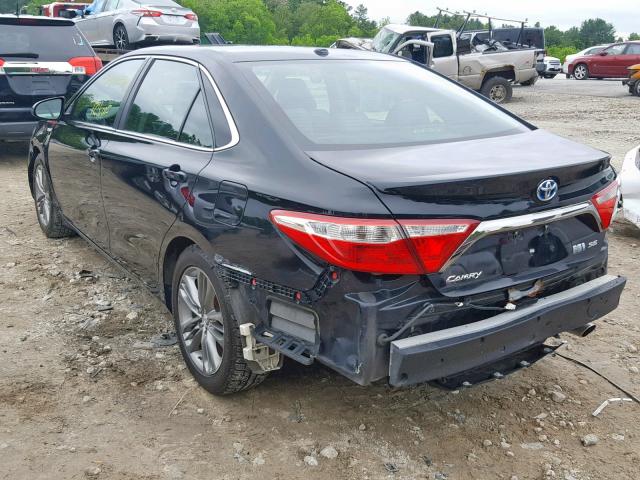 4T1BD1FK8FU163486 - 2015 TOYOTA CAMRY HYBR BLACK photo 3