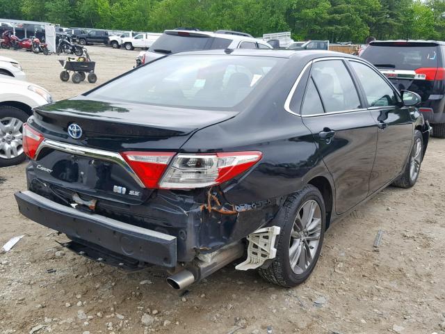 4T1BD1FK8FU163486 - 2015 TOYOTA CAMRY HYBR BLACK photo 4