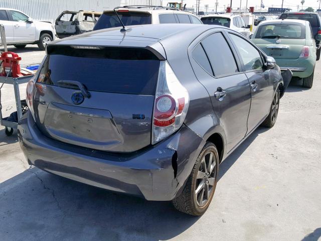 JTDKDTB38C1000588 - 2012 TOYOTA PRIUS C GRAY photo 4