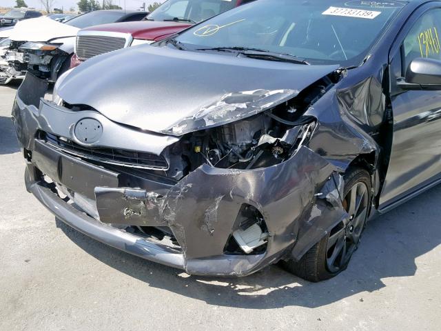 JTDKDTB38C1000588 - 2012 TOYOTA PRIUS C GRAY photo 9