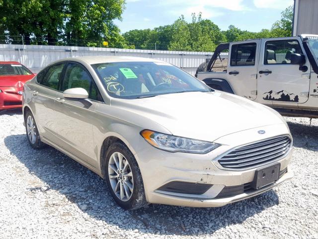 3FA6P0G75HR193479 - 2017 FORD FUSION S GOLD photo 1