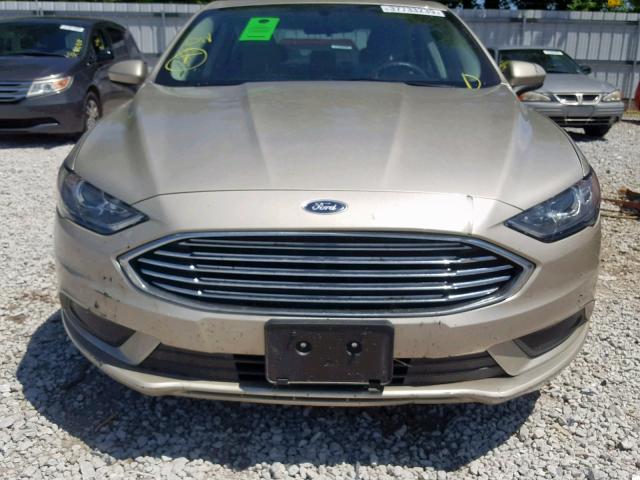 3FA6P0G75HR193479 - 2017 FORD FUSION S GOLD photo 9