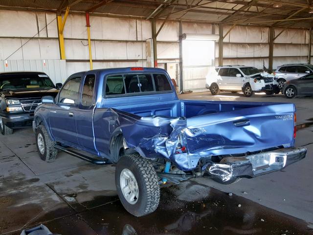 4TAWN72N3XZ453043 - 1999 TOYOTA TACOMA XTR BLUE photo 3