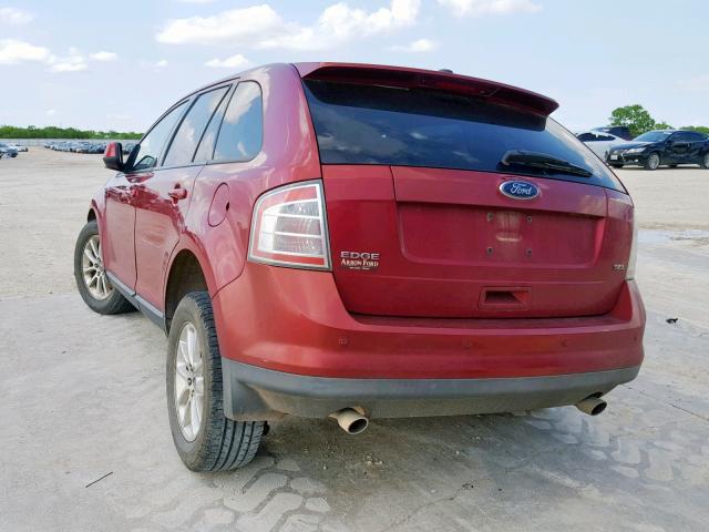 2FMDK38C99BA85035 - 2009 FORD EDGE SEL RED photo 3