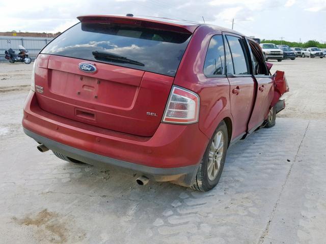 2FMDK38C99BA85035 - 2009 FORD EDGE SEL RED photo 4