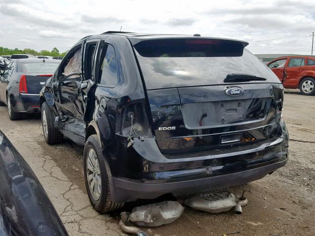 2FMDK38C89BA53810 - 2009 FORD EDGE SEL BLACK photo 3