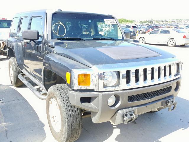 5GTEN13E498110464 - 2009 HUMMER H3 BLACK photo 1