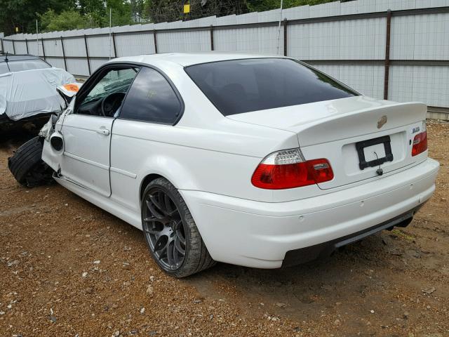 WBSBL93412JR14086 - 2002 BMW M3 WHITE photo 3