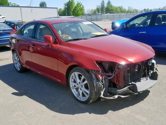 JTHBK262062010207 - 2006 LEXUS IS 250 RED photo 1