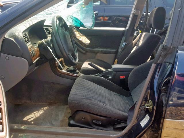 4S3BH675936646239 - 2003 SUBARU LEGACY OUT BLUE photo 5