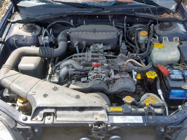 4S3BH675936646239 - 2003 SUBARU LEGACY OUT BLUE photo 7