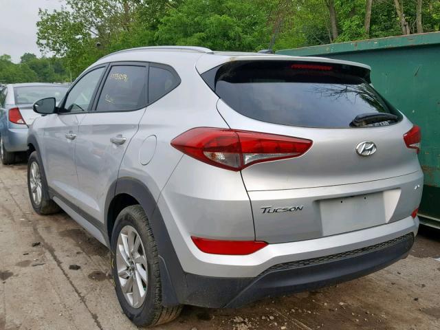 KM8J3CA48HU508571 - 2017 HYUNDAI TUCSON LIM SILVER photo 3