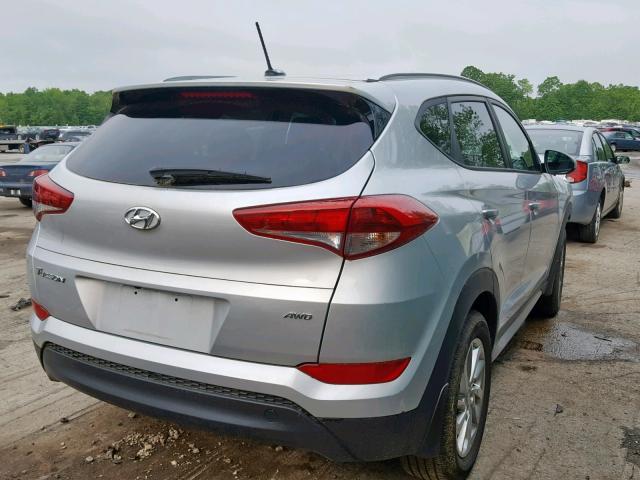 KM8J3CA48HU508571 - 2017 HYUNDAI TUCSON LIM SILVER photo 4