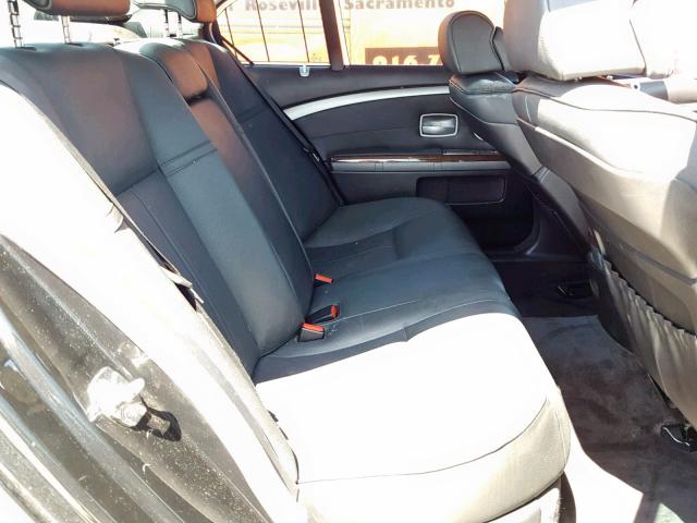 WBAHL83528DT13374 - 2008 BMW 750 BLACK photo 6