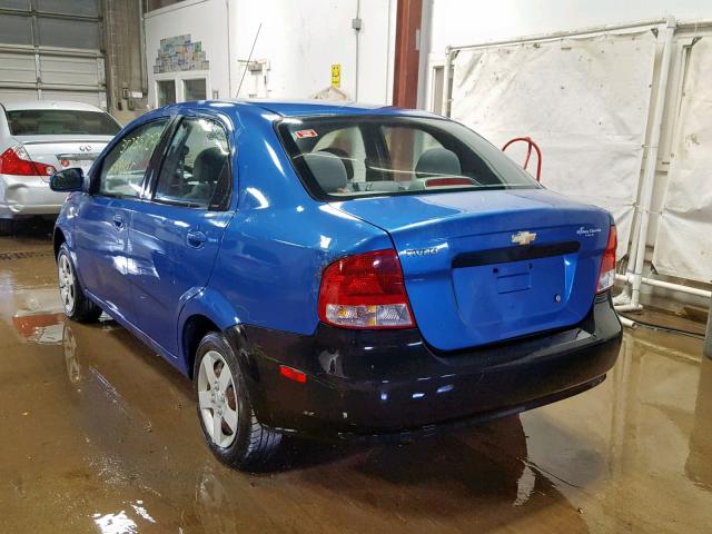 KL1TD52655B427841 - 2005 CHEVROLET AVEO BASE ლურჯი ფოტო 3